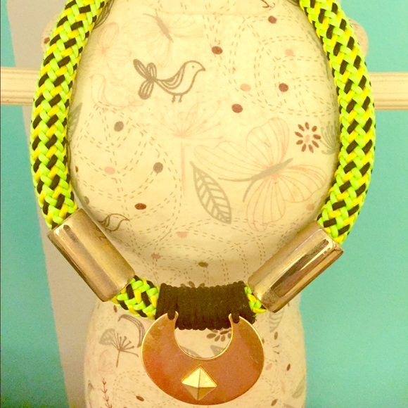Jewelry - Neon rope statement necklace