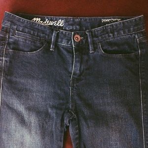 Madewell skinny skinny ankle jeans dark blue 24x28
