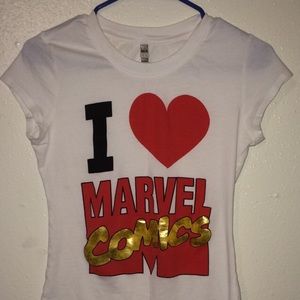 I ❤️ marvel comics shirt