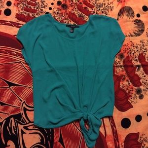 Turquoise breathable blouse