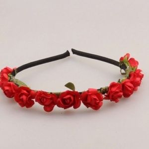 Red Festival Flower Crown