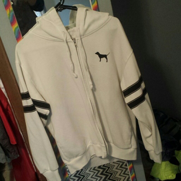 White Perfect Zip Hoodie