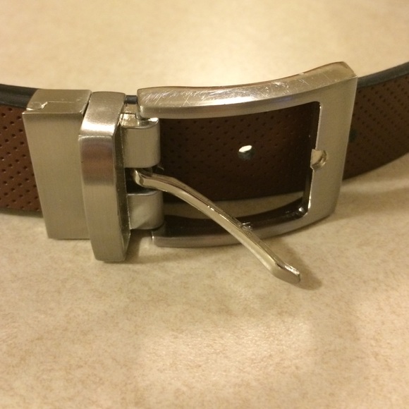 Men's brown dress belt - Picture 2 of 2
