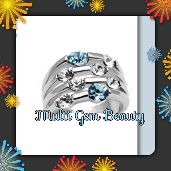 Four Row Band Ring