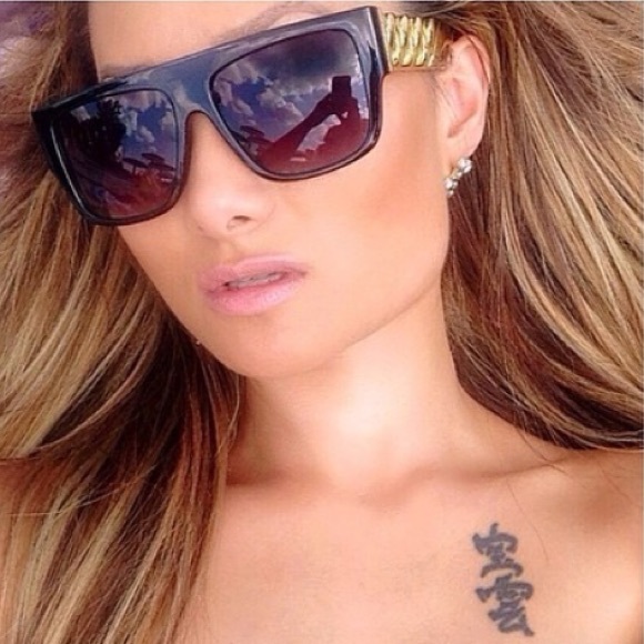 Gold chain sunglasses