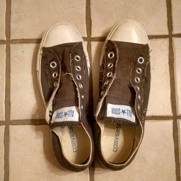 Women's brown slip on converse sneakers size 8
