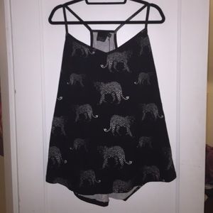 Black patterned tank