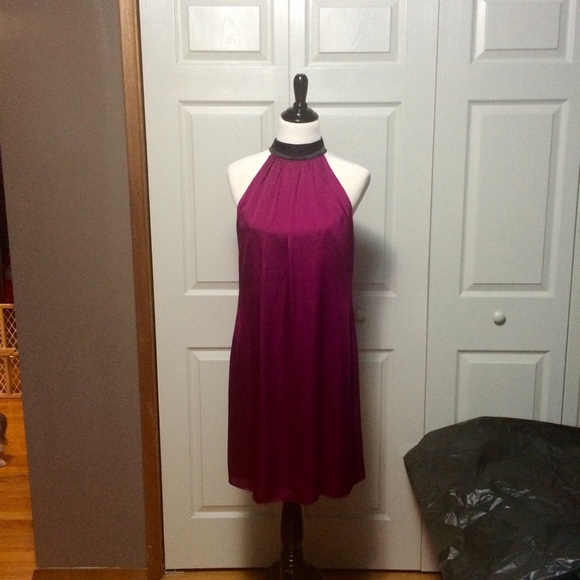 NWT LAUNDRY by Sheili Segal halter neck dress.