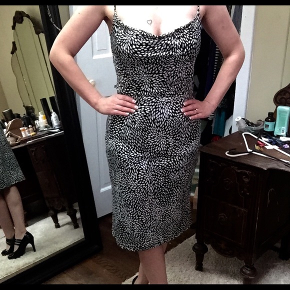 White House Black Market slinky leaf dress