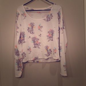 Long-sleeve shirt with Unicorn Pattern
