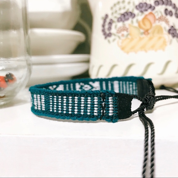 2 for $9 ⇨ Teal Boho/Gypsy Suede Woven Bracelet - Picture 2 of 3