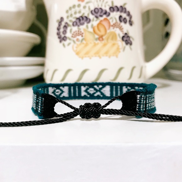 2 for $9 ⇨ Teal Boho/Gypsy Suede Woven Bracelet - Picture 3 of 3
