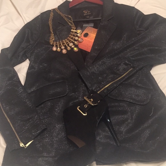 NWT Serena Williams shimmering black blazer