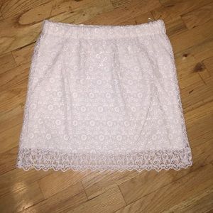 Cream H&M lace skirt