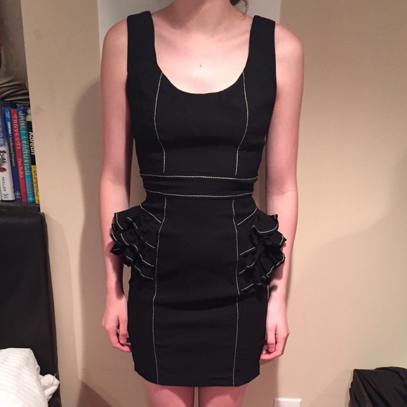 Fitted Tank Dress with Side Ruffles