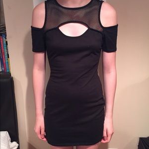 Fitted Cold Shoulder Dress