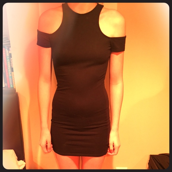 Fitted Cold Shoulder Dress