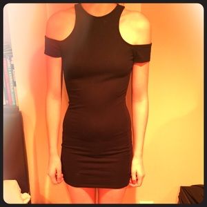 Fitted Cold Shoulder Dress