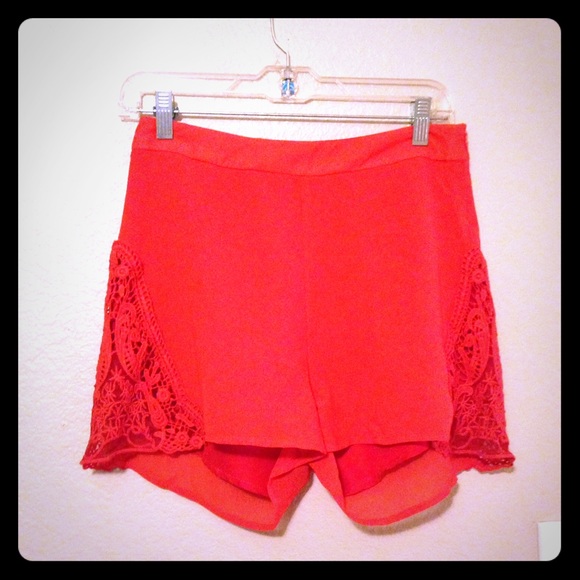 summer shorts lace trim