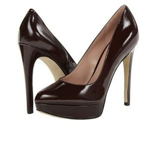 Enzo Angiolini dark patent red heels