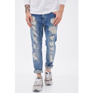 Forever 21 Men Ripped Boyfriend Jeans