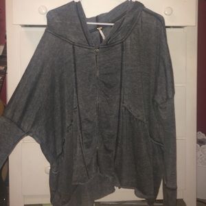 Free people zip up hoodie