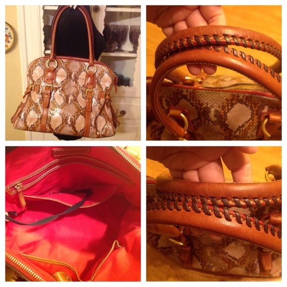 X SOLD $468 Dooney & Bourke Snake Domed Satchel X - Picture 4 of 4