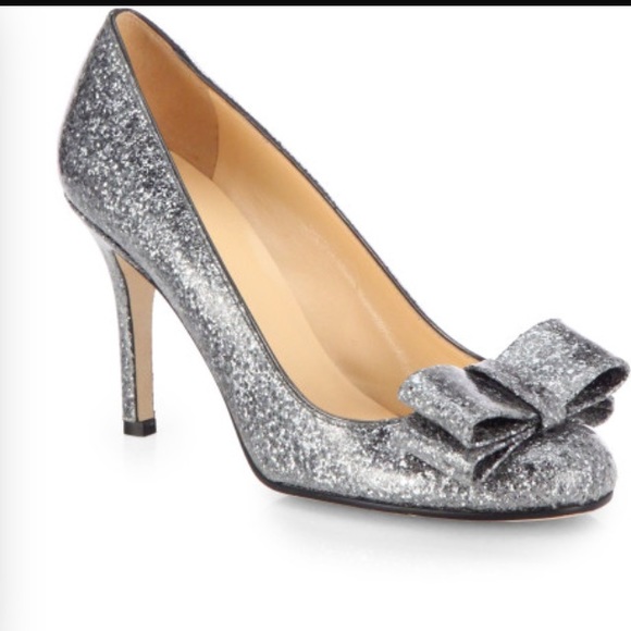 Kate Spade Silver Glitter pump ✨
