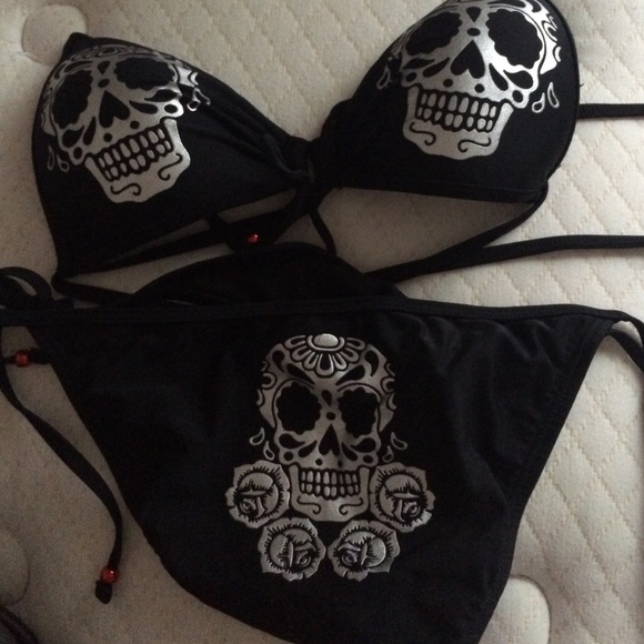 Sugar skull swim suit!