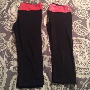 Two pairs of under armour capris