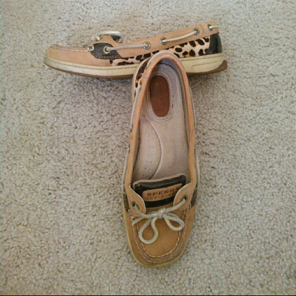 Sperry top sider leopard print boat shoes