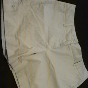 Tan Stripped Short Double Button