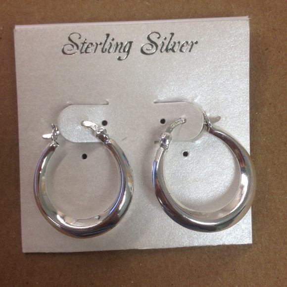 Sterling silver hoop earrings