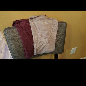 Two shirts great deal! XL lightweight V-neck tops