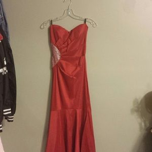 Red formal dress