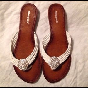 White sandals