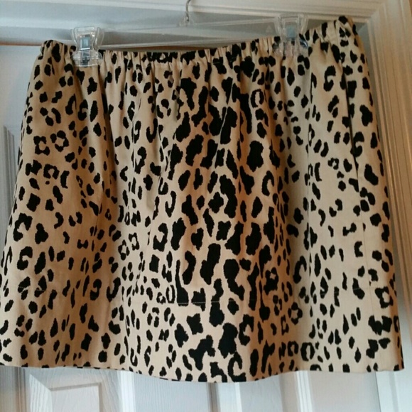 Tibi Cheetah Stretch Skirt