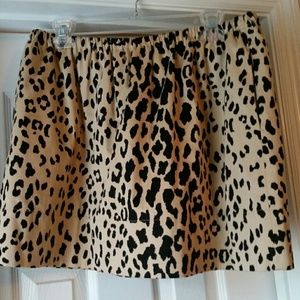 Tibi Cheetah Stretch Skirt
