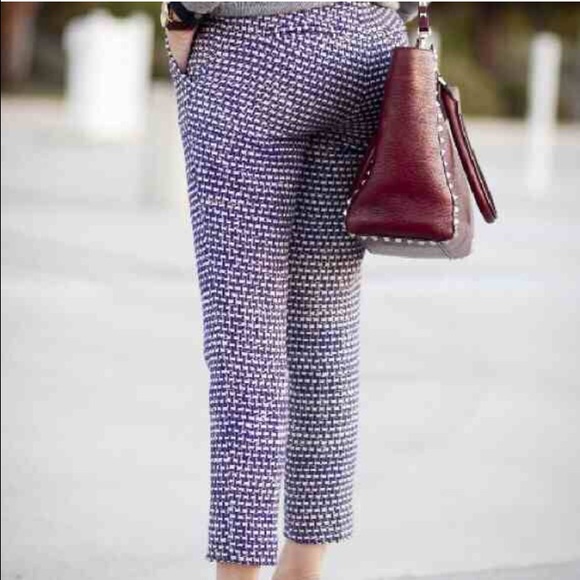 SOLD 🎉 J.Crew Cafe Capri Tweed Capri's - Picture 3 of 4