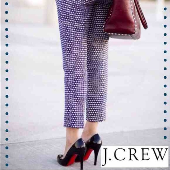 SOLD 🎉 J.Crew Cafe Capri Tweed Capri's - Picture 4 of 4
