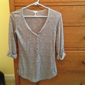 Grey-Blue half button down