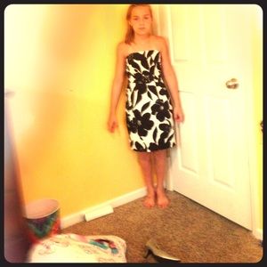 Black and white flower dress