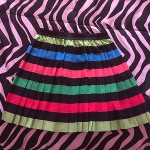 Pleated stripe skirt h&m