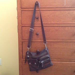 Brown Fossil Crossbody