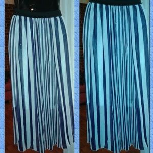 Navy Blue & White Maxi