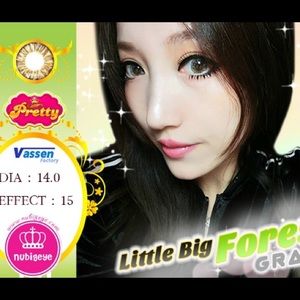 Big forest gray contact lens