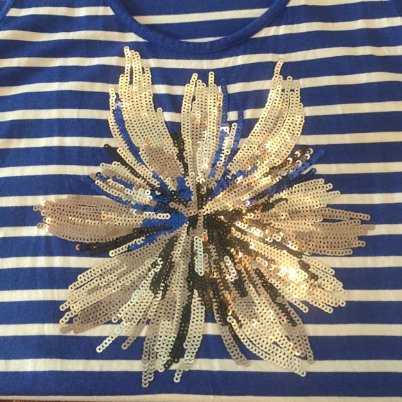 ROYAL BLUE INC DRESS/silver sequins adorn