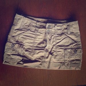 Hollister brown/dark khaki mini skirt