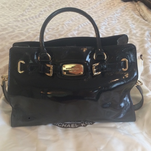 Authentic Michael Kors patent leather handbag