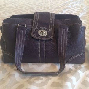 Authentic Coach dark purple handbag